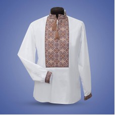 Embroidered shirt "Classic" brown